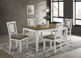 Best Furniture Outlet - Coaster - Appleton 5-piece Rectangular Dining Set Distressed White - 110411-S5